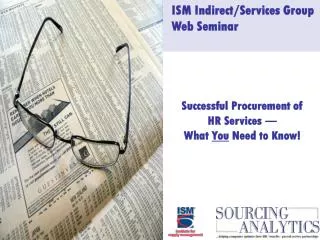 ISM Indirect/Services Group Web Seminar