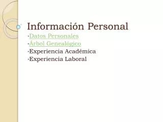 informaci n personal