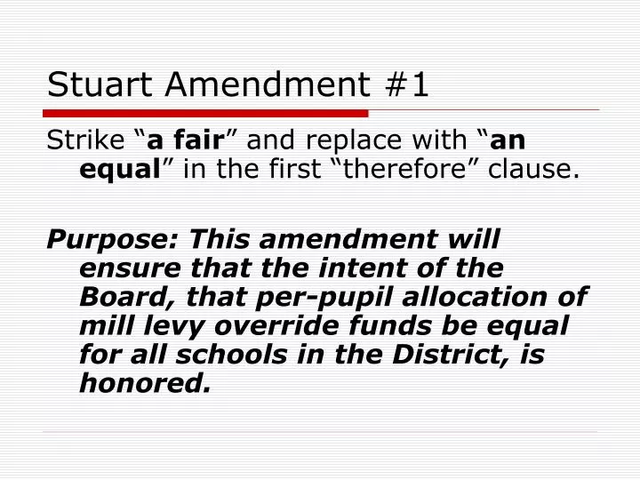 stuart amendment 1