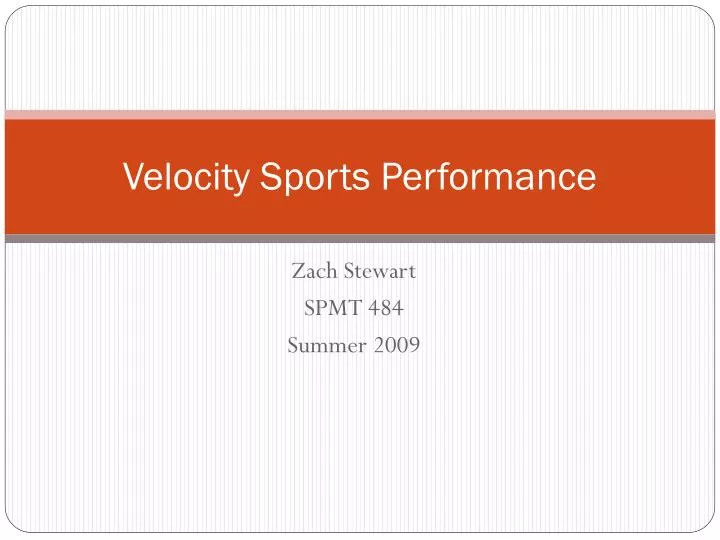 velocity sports performance