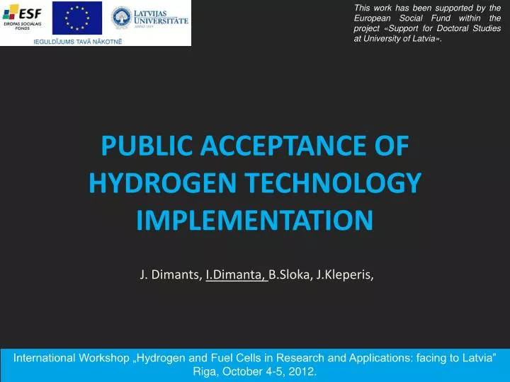 public acceptance of hydrogen technology implementation