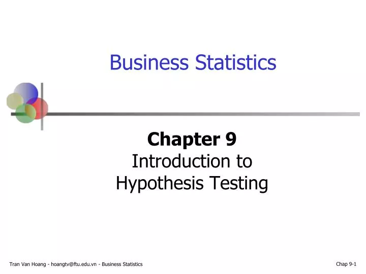 chapter 9 introduction to hypothesis testing
