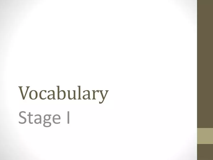 vocabulary