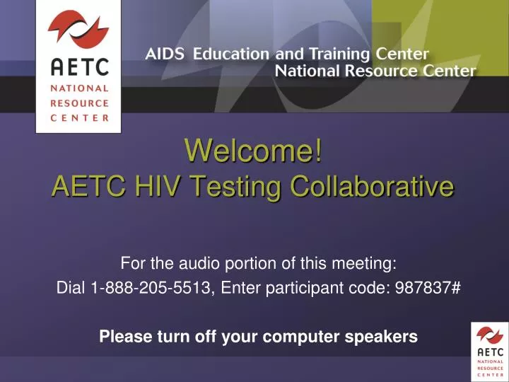 welcome aetc hiv testing collaborative
