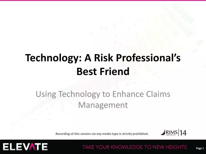 technology a risk professional s best friend