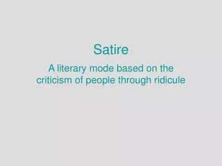 satire