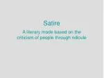 Ridiculing the Absurd: The Art of Satire - slide 1