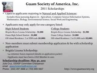 Open to applicants majoring in Natural and Applied Sciences :