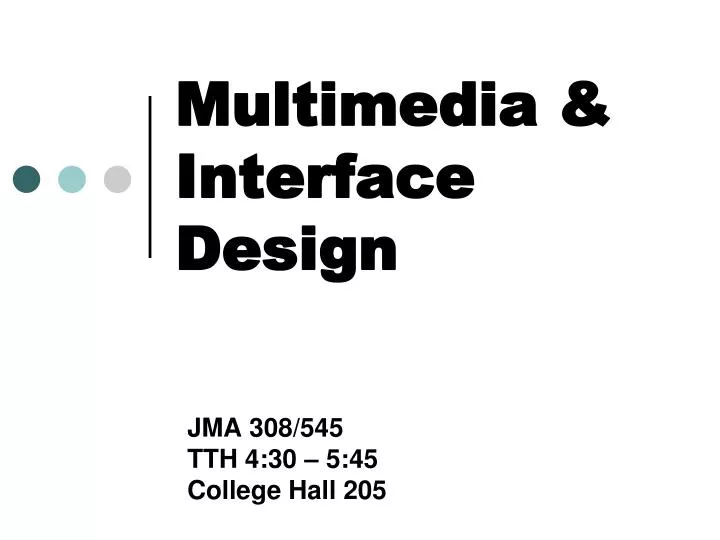multimedia interface design