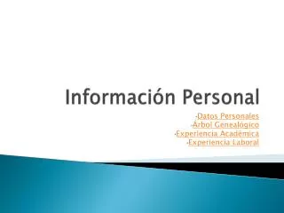 informaci n personal