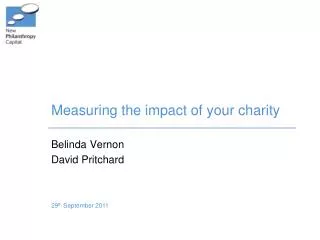 Measuring the impact of your charity