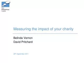 measuring the impact of your charity