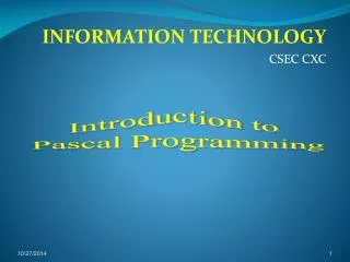 INFORMATION TECHNOLOGY CSEC CXC