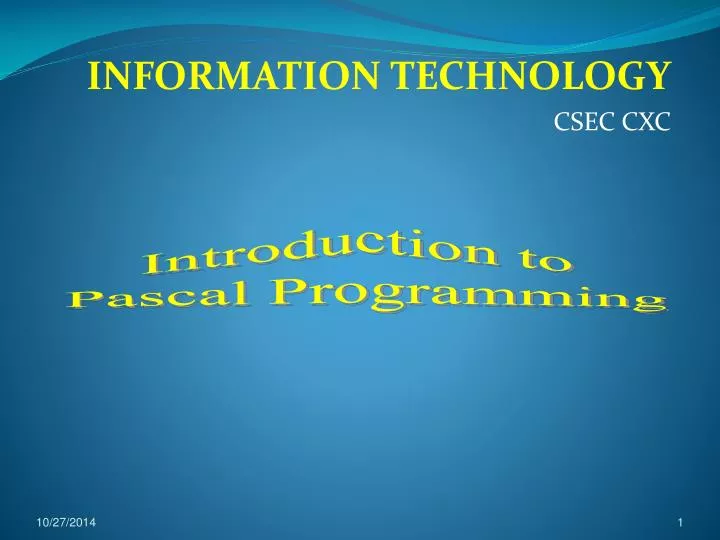 information technology csec cxc