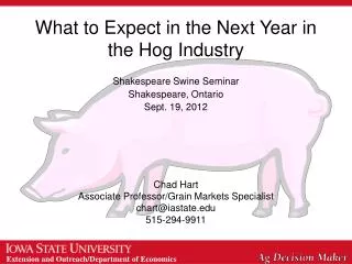 What to Expect in the Next Year in the Hog Industry