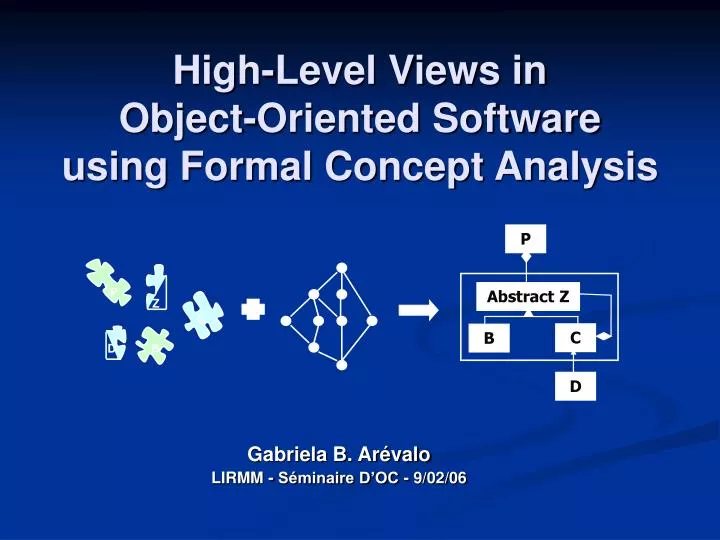 high level views in object oriented software using formal concept analysis