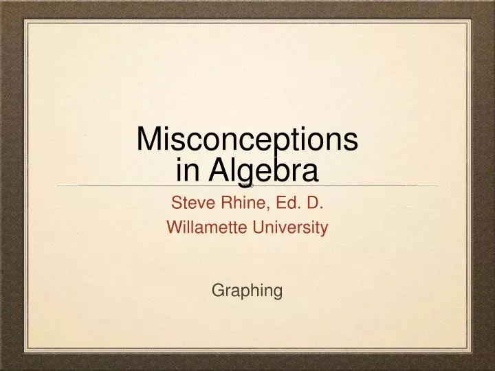 misconceptions in algebra