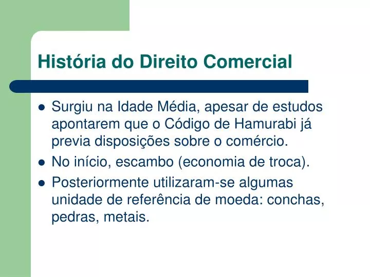 hist ria do direito comercial