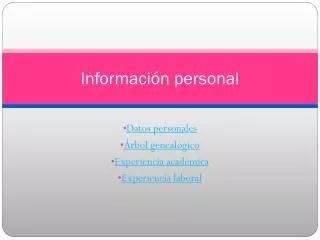 informaci n personal