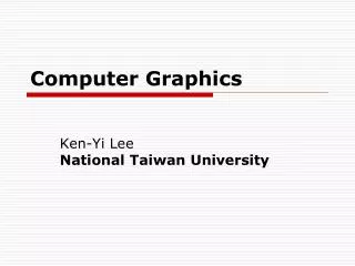 Computer Graphics