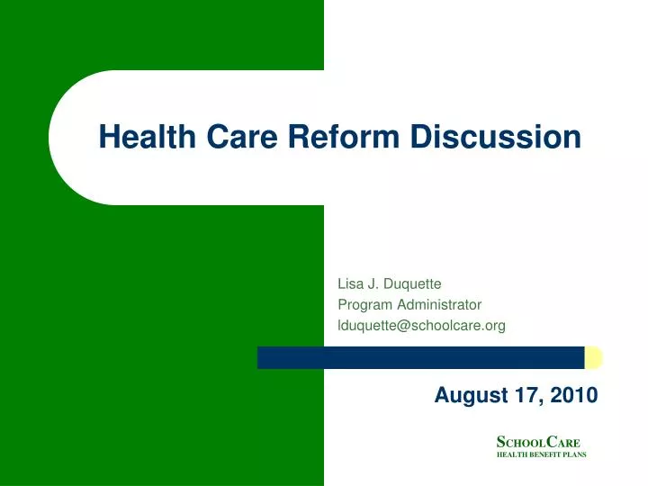 health care reform discussion