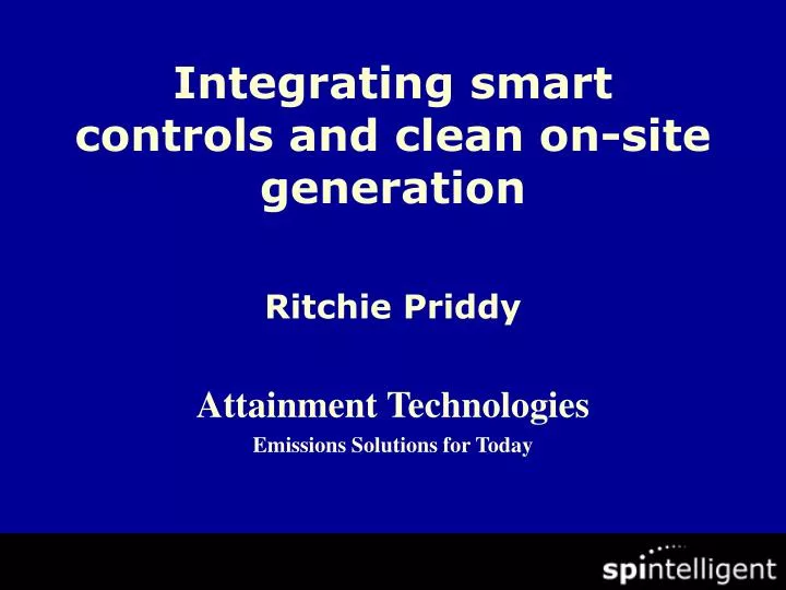 integrating smart controls and clean on site generation