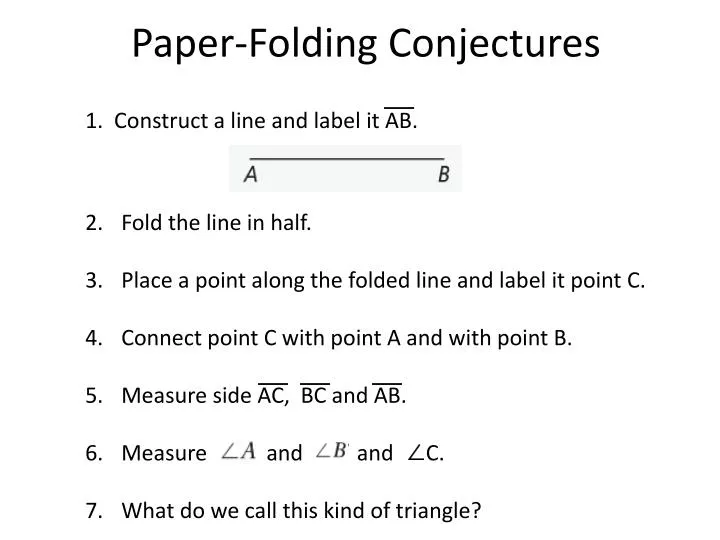 paper folding conjectures