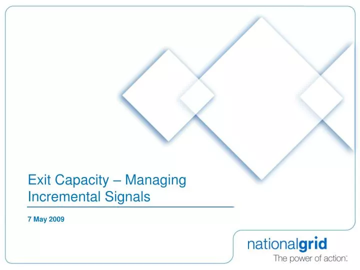 exit capacity managing incremental signals