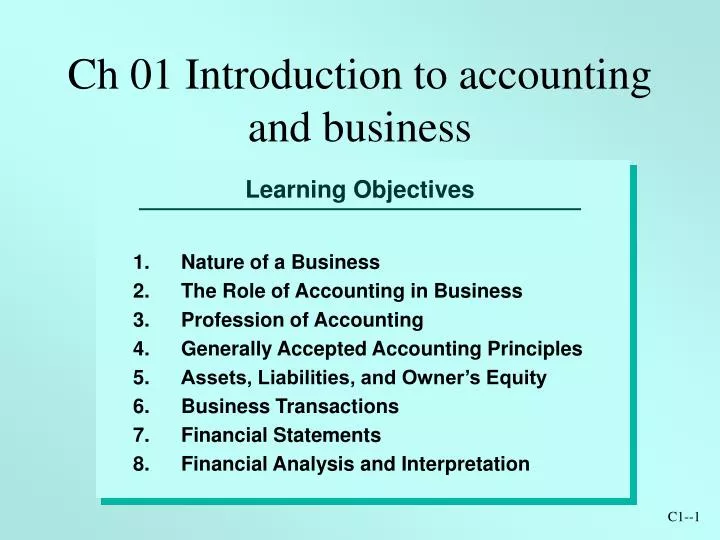 ch 01 introduction to accounting and business