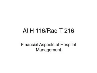 Al H 116/Rad T 216