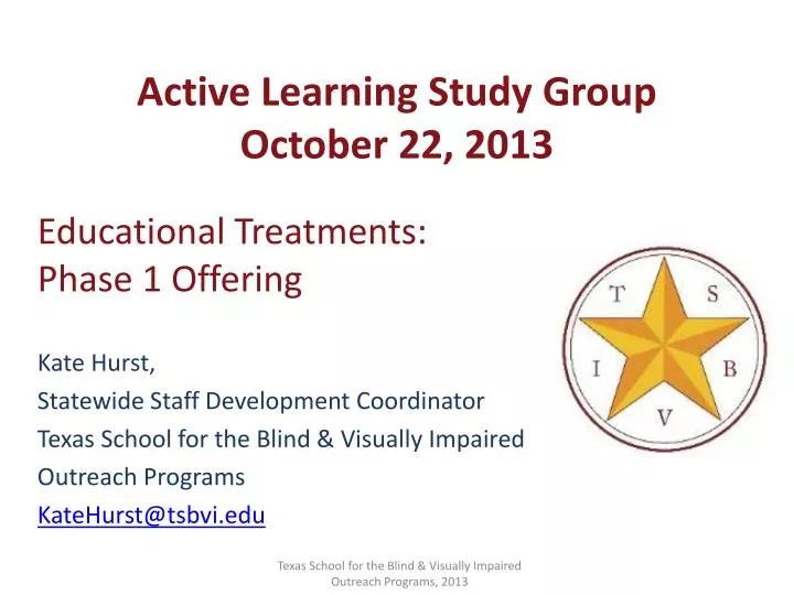active learning study group october 22 2013