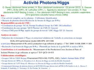 activit photons higgs