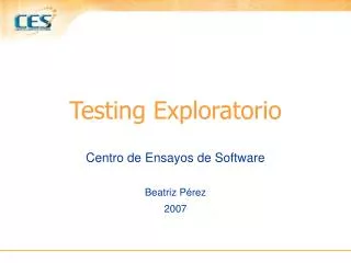 testing exploratorio