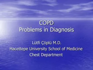 COPD Problems in Diagnosis