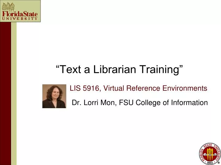 text a librarian training