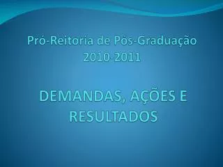 demandas a es e resultados