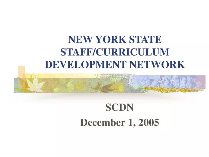 new york state staff curriculum development network