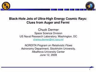 Black-Hole Jets of Ultra-High Energy Cosmic Rays: Clues from Auger and Fermi