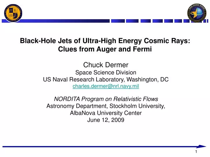 black hole jets of ultra high energy cosmic rays clues from auger and fermi