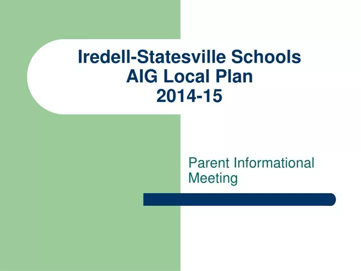 iredell statesville schools aig local plan 2014 15