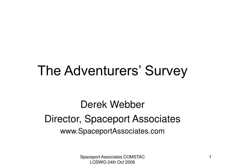 the adventurers survey