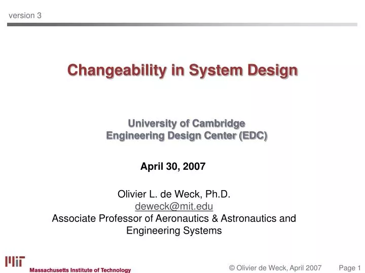 changeability in system design