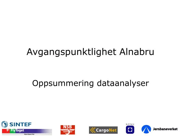 avgangspunktlighet alnabru