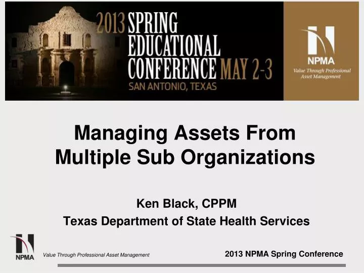 managing assets from multiple sub organizations
