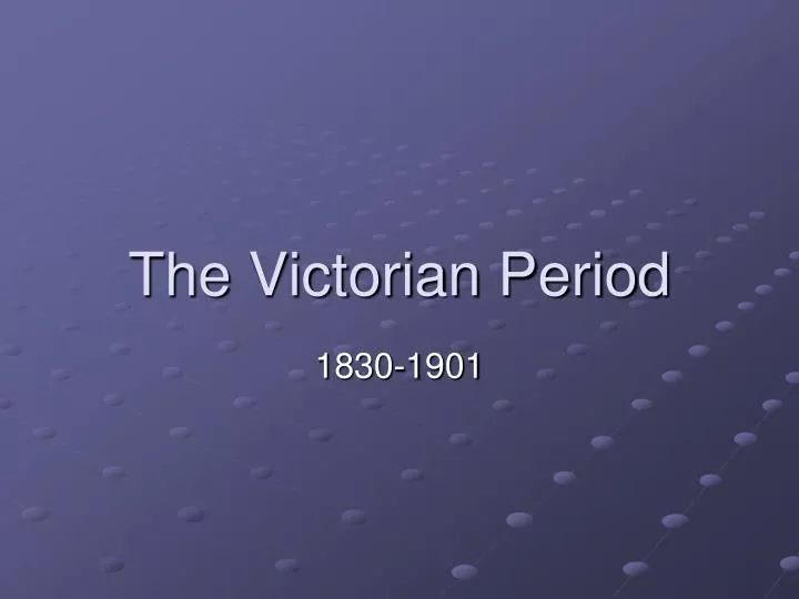 the victorian period