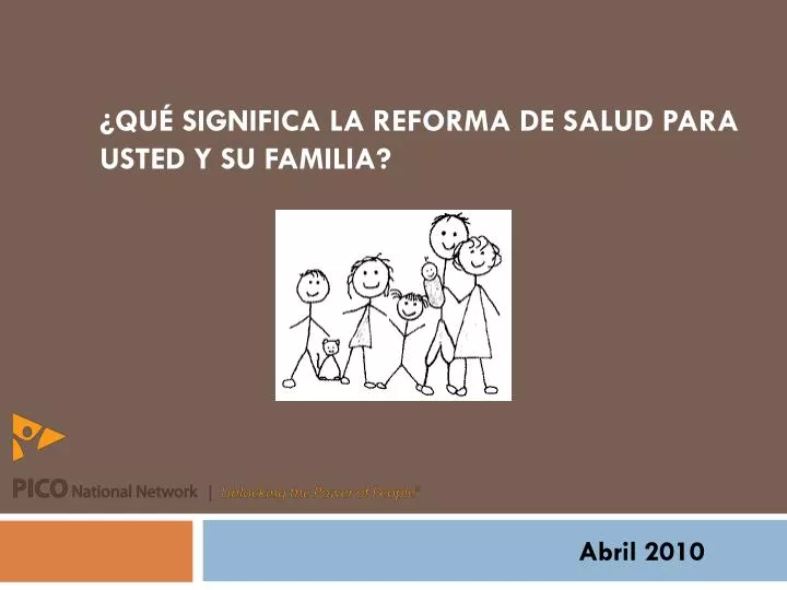 qu significa la reforma de salud para usted y su familia