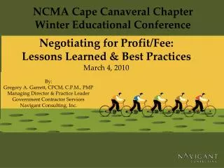 Negotiating for Profit/Fee: Lessons Learned &amp; Best Practices March 4, 2010