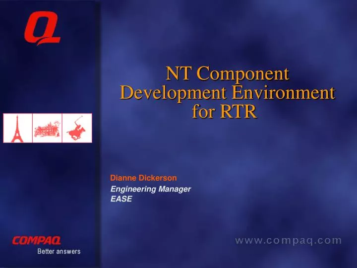 nt component development environment for rtr