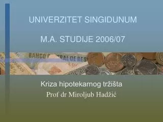 univerzitet singidunum m a studije 2006 07