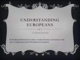 Understanding Europeans
